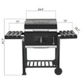thumbnail image 6 of SUGIFT Heavy-Duty 24" Portable Charcoal Grill with Foldable Side Shelf, Wheels & Tool Hooks – Compact Outdoor BBQ for Camping, Tailgates, and Backyard Grilling (Black), 6 of 9