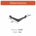 thumbnail image 3 of 4 Pack 3.5 inch Metal Corner Protector - Black - Furniture Corner Hardware Corner Bracket Metal Embellishments for Wood Decorative Metal Trim The Tuscan Series by Borderland Rustic Hardware, 3 of 3