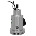 thumbnail image 3 of K2 Pumps Sump Pump 1/2 Hp Stainless Steel With Piggyback Tethered Switch, 3 of 8