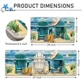 thumbnail image 3 of Summer Blue Sea Chairs Beach Decorative Kitchen Rugs Set of 2, Ocean Seagull Sailboat Kitchen Mat Coastal Non-Slip Floor Mat, Nautical Home Kitchen Decorations 17x30 and 17x47 Inch, 3 of 6
