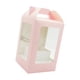 thumbnail image 5 of Cajas de embalaje floral con asa, ventana transparente para bodas, regalos de graduación Rosa, 5 of 9