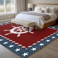 thumbnail image 4 of 6x9 Area Rugs for Living Room, US Flag Non Slip Area Rugs for Kitchen Bedroom Entryway, Independence Day Star Stripe Nautical Rudder Washable Carpet Runner Rug Floor Mats for Bedroom Home Decor, 4 of 8