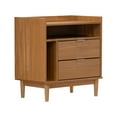 thumbnail image 5 of Glavbiku Mid-Century Solid Wood 2 Drawer Nightstand in Caramel Finish,Adult, 5 of 14
