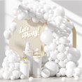 thumbnail image 1 of Kit de arco de globos Awenztech con 120 globos de látex blancos, 1 of 7