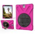 thumbnail image 2 of XYX Case for Samsung Galaxy Tab S3 9.7 inch SM-T820/SM-T825 with 360 Degree Rotating, Hand Strap, Shoulder Strap, Rose, 2 of 7