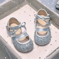 thumbnail image 5 of Ccpelsie Glitter Princess Ballet Flats for Girls, Mary Jane Shoes Dress Shoes for Girl Back to School Princess Wedding Shoes (Toddler/Little Kid/Big Kids)(Silver,11), 5 of 9