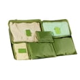 thumbnail image 4 of Bolsa de viaje de 6 piezas, impermeable, para guardar equipaje, cubos de embalaje para maletas, color verde, 4 of 12