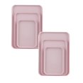 thumbnail image 1 of Oleegame 2PC Picnic Trays For Food Birch Multi Use Large Capacity Serving Tray Plastic Practical Food Grade Storage Tray For Home Anti Deformed Shockproof A Pink, 1 of 8