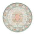 thumbnail image 3 of Unique Loom Baracoa Collection Area Rug - Malecon (5' 5" Round Light Blue/Orange), 3 of 6