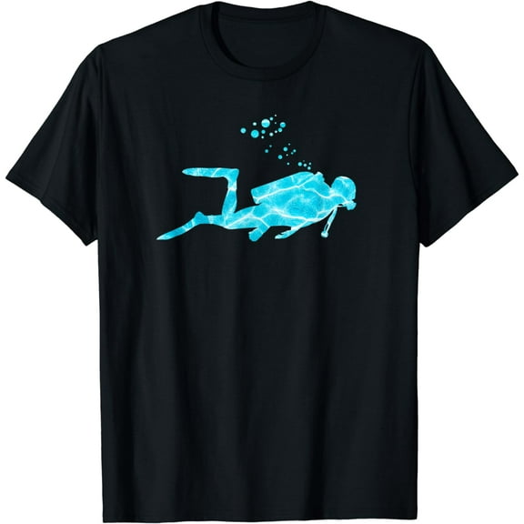 Scuba Diving Diver Silhouette Ocean Lover Gift T-Shirt