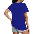 thumbnail image 2 of Womens T Shirts V-Neck Short Sleeve Summer Tops Casual Basic Tees Trendy, 2 of 5