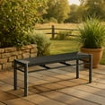 thumbnail image 6 of Iska Bench Black Bench, Modern Style, Seats up to 2, Aluminum, Outdoor Dining, 6 of 12