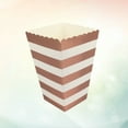 thumbnail image 3 of 12pcs Popcorn Paper Boxes Rose Gold Horizontal Stripe Miniature Scalloped Cardboard Party Candy Container Treat Cartons for Party, 3 of 8