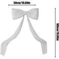 thumbnail image 6 of Christmas Tree Bows, 71" Extra Large Velvet Christmas Tree Topper Bow – 3D Handmade Ribbon Bows for Christmas Tree, Wreath, Door, Party, Wedding & Home Decor (White, 71 x 20 Inch), 6 of 6