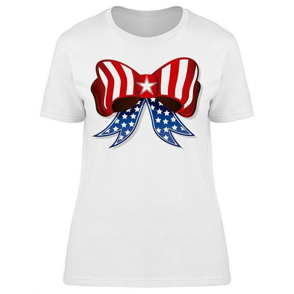 American Patriot Bow T-Shirt Women -Image by Shutterstock, Female XX-Large