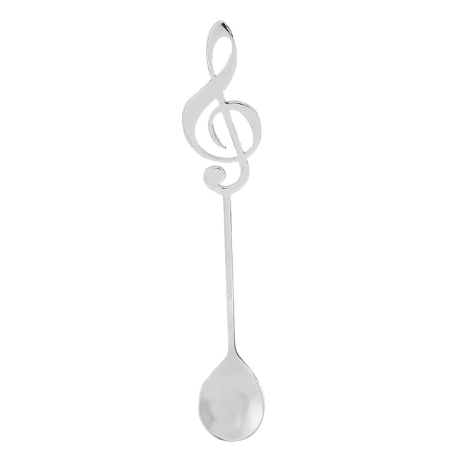ZPSHYD Coffee Spoons, Stainless Steel Creative Cute Teaspoons Dessert Spoon Musical Note Coffee Drinking Stirring Spoons(Sliver)