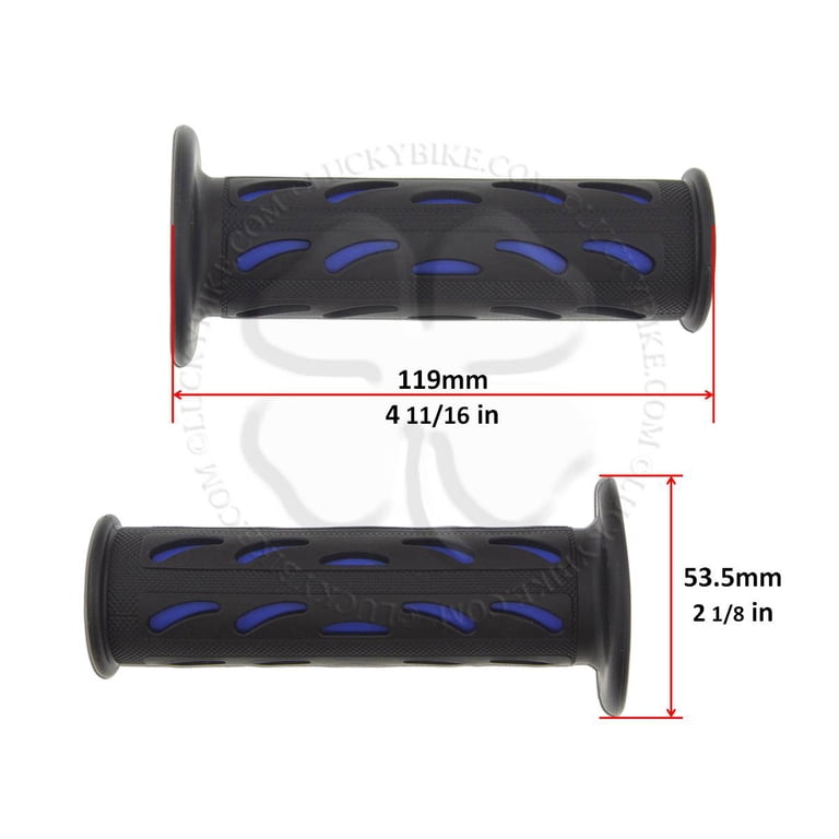 7/8″ & 1″ Handlebar Grips – Fits Suzuki GSXR 600 / 750 / 1000 (2018-2023) – Red Aluminum & Rubber