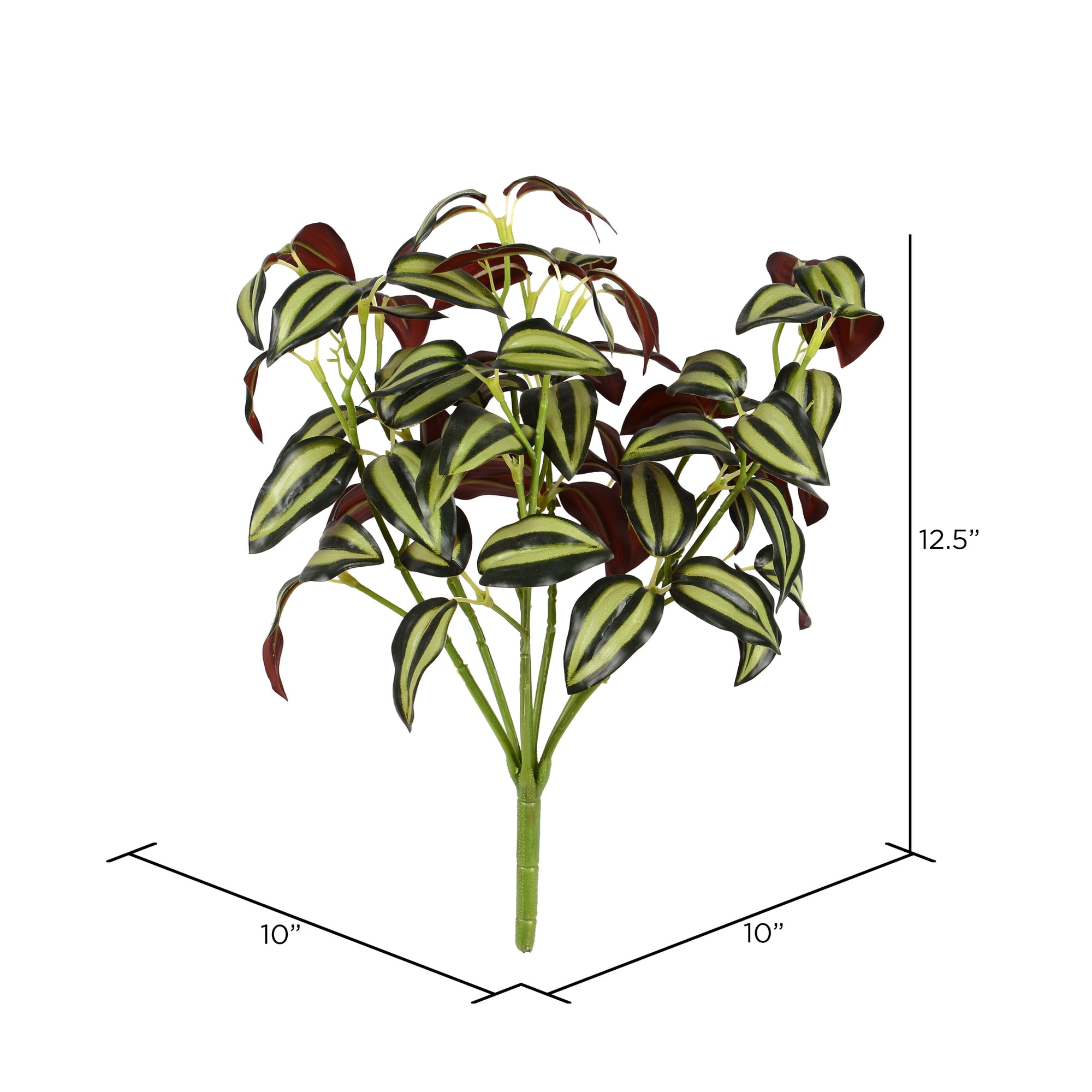 Vickerman 12.5" Artificial Green Spiderwort Bush, Set of 3
