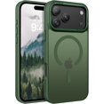 thumbnail image 1 of Fuzhong-Étui pour iPhone 17 Pro, Étui de Téléphone iPhone 17 Pro Compatible avec Magsafe Dos Mat Translucide Ajustement Mince Protection Complète pour iPhone 17 Pro 6.3 Pouces, Vert Foncé, 1 of 4