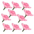 thumbnail image 2 of 10x Rosas Artificiales Cabezas De Pinza De cabellero Ramillete DIY Decoración Artesanía 11 Gloria Flores artificiales, 2 of 9