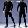 thumbnail image 3 of FINDCI Men's Gym Running Fitness Kit Compression Shirts for Men Pants Shirt Top Long Sleeve Jacket Set 5 PCS - Workout, 3 of 8
