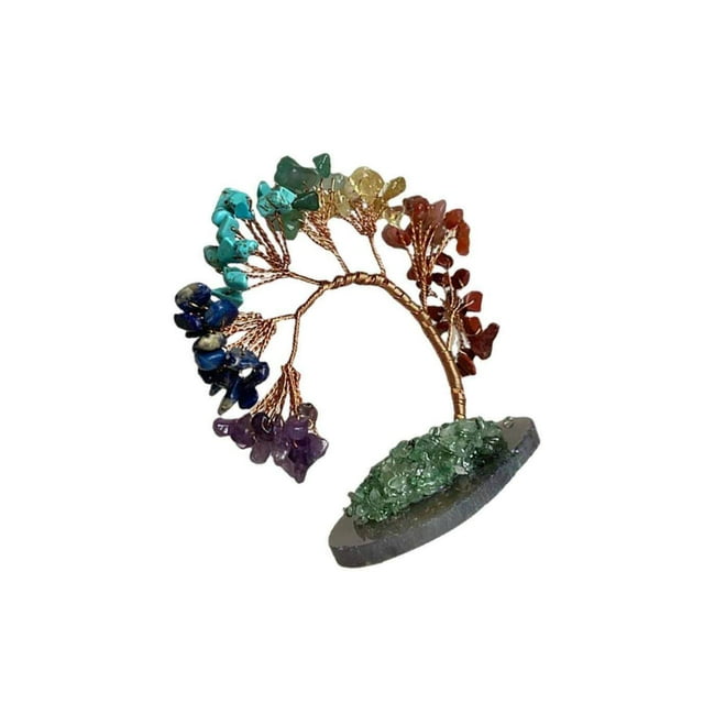 Natural Crystal Money Tree Gemstone Mineral Lucky Tree Good Luck Feng Shui Ornaments