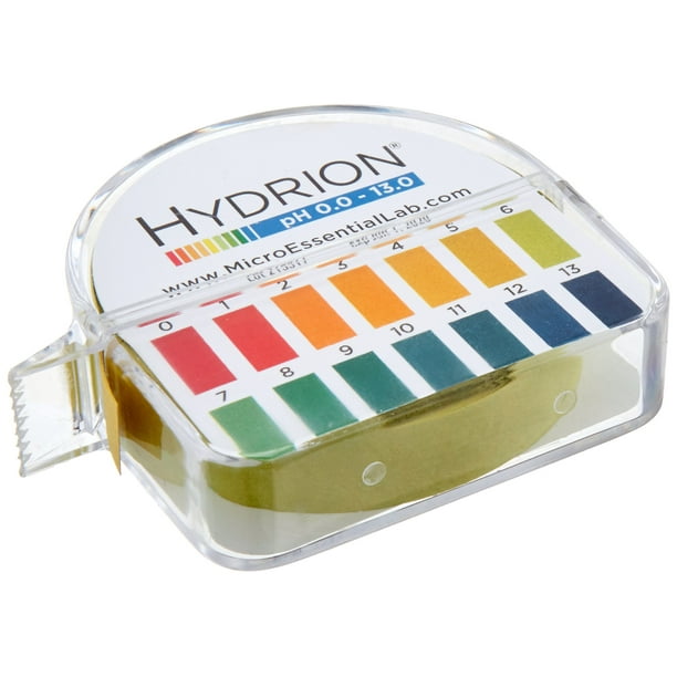 Papel de prueba de pH Phydrion 0-13, rango de pH, rollo de 50 pies