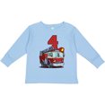 thumbnail image 3 of Inktastic 4th Birthday Fire Truck Boys or Girls Long Sleeve Toddler T-Shirt, 3 of 5