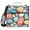 Colorful Small Stones, variant on 3 Ring Zipper Binder with Shoulder Strap Waterproof Trapper Keeper 1.5 Inch D-Ring 500 Sheets Capacity White Black Marble Texture