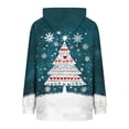 thumbnail image 5 of Hoodies for Women Christmas Pullover Sweatshirts Casual Long Sleeve Drawstring Hooded Tops with Pocket Holiday Cozy Fall Tunic Top, 5 of 6