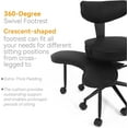 thumbnail image 6 of ELECWISH Meditation Chair, Criss Cross Kneeling Chair with Wheels, ADHD Chair for Adults with Back Support, Yoga Desk Use, Black, 6 of 8