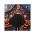 thumbnail image 6 of Girls Dress Black Glow In The Dark Skeleton Cloak Cape Costume Halloween 11-12 Years, 6 of 8