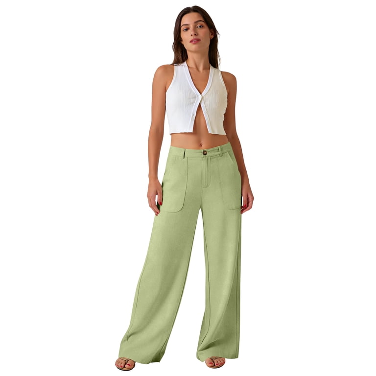 mint green dress pants Mint Green Linen Blend Pants