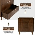 thumbnail image 3 of FOROUTIA Morden 3 Drawers Dresser with Storage,Walnut Finish Dressers for Bedroom, 3 of 6