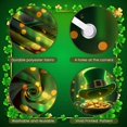 thumbnail image 4 of Green Theme St. Patrick's Day Banner Shamrock Pattern Irish Festival Display Gold Coins Design Beer Mug Leprechaun Backdrop for St. Patrick's Day Party Irish Celebration Pub Event, 4 of 9