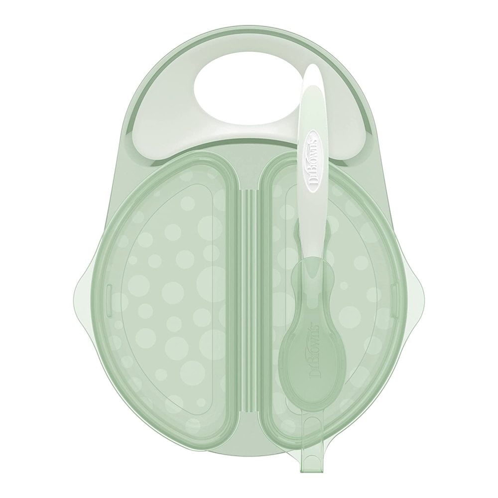 1-Pack Turquoise Dr Brown's Travel Fresh Bowl and Spoon 