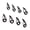 As The Picture Shows, variant on 8Pcs Fishing Rod Tip Repair 8 Size 6mm 8mm Fishing Rod Guide Replacements Set