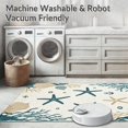 thumbnail image 5 of ODIKA 4'x6' Machine Washable Non-Slip Area Rug, Beachside Starfish and Seashell Pair with Nautical Accents High Traffic Rug, Beige, 59413, 5 of 7