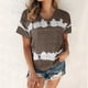 thumbnail image 1 of Fiudx Ofertas Flash Del Día Camiseta Estampada a La Moda para Mujer, Blusa de Manga Corta, Tops Informales con Cuello Redondo, 1 of 3