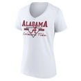 thumbnail image 2 of Women's White Alabama Crimson Tide Triangle Origin V-Neck T-Shirt, 2 of 3