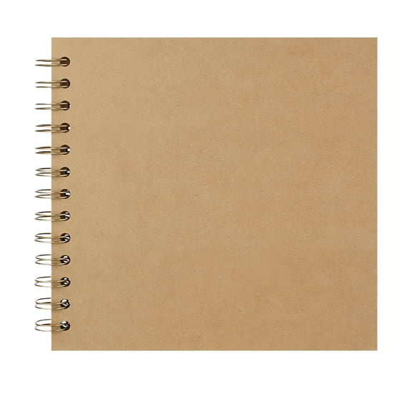 CCOCC 7X7 Inch Hardcover Scrapbook Album, Kraft Paper Diy Memory Book with 20 Sheets for Family, Wedding and Photo Preservation Wedding Scrapbook