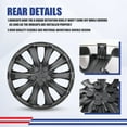 thumbnail image 3 of 4 Pack 16" Hubcap Wheel Cover for 2009-2013 Toyota Corolla,Wheel Rim Cover with Decorative Screws,Compatible with Steel Wheels,Snap on Hub Caps Replacement,ABS&PC Material,Black Matte, 3 of 8