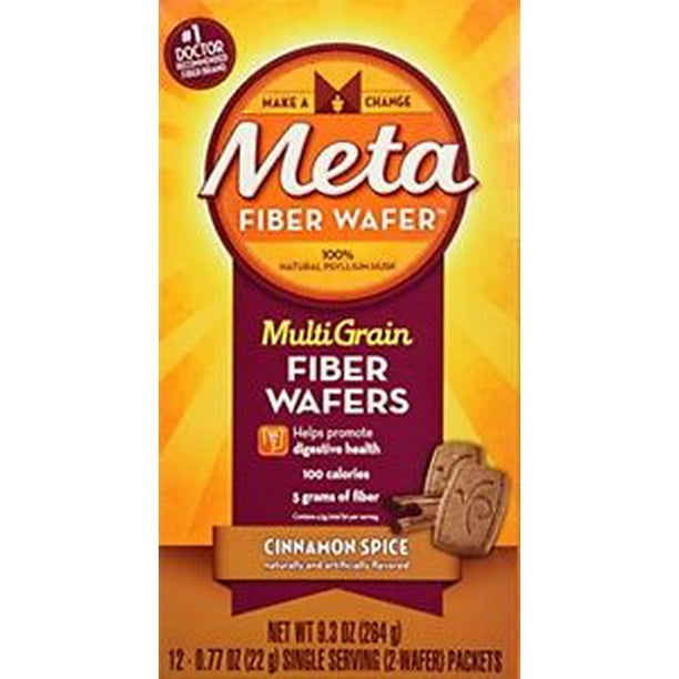 Metamucil Multigrain Fiber Wafers Cinnamon Spice 24 Each