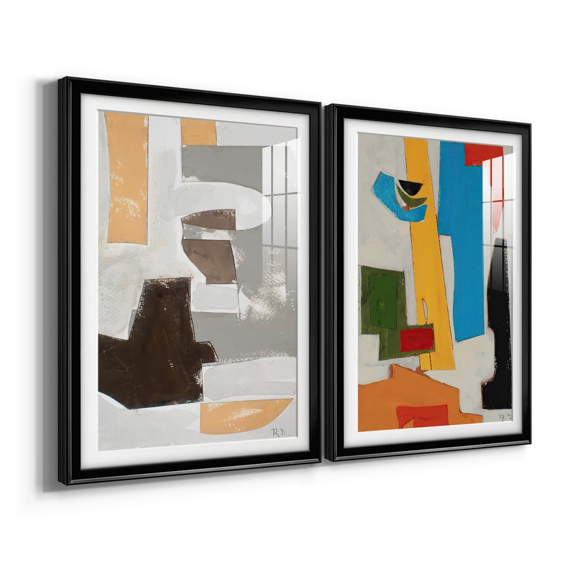 Wexford Home Andalusian Forms III Premium Framed Print, 30.5" x 42.5" - Ready to Hang, Black (Set of 2)