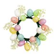 thumbnail image 1 of Corona de anillo de vela de huevo de Pascua, minicorona verde, portavelas de pilar para sala de estar, puerta de mesa de fiesta Estilo B, 1 of 9