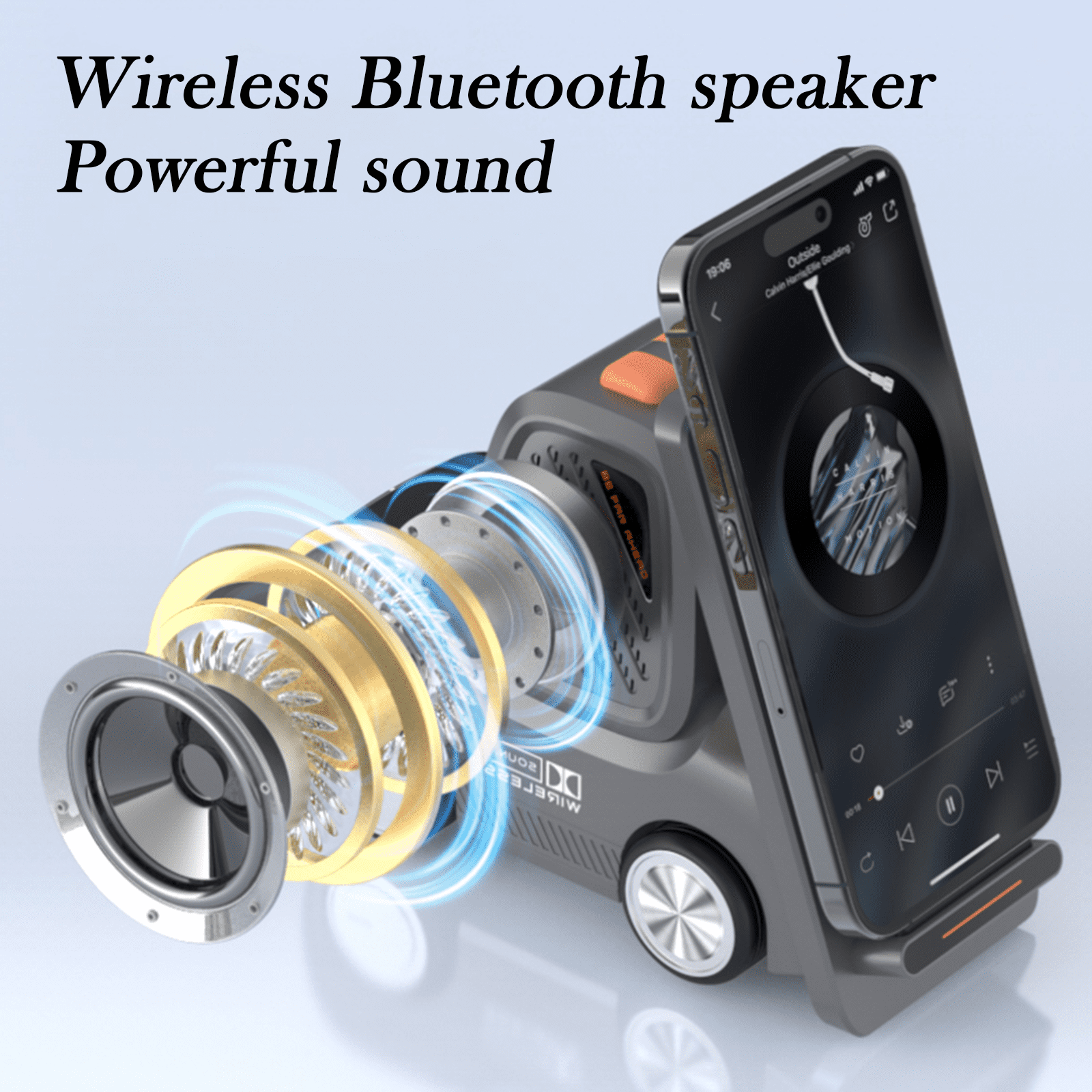 4 in 1 Wireless Charging Station Bluetooth Speaker, Charging Dock for Apple Devices, Charger Stand for iPhone 16 15 14 13 12 11 Pro Max for Apple Watch & AirPods