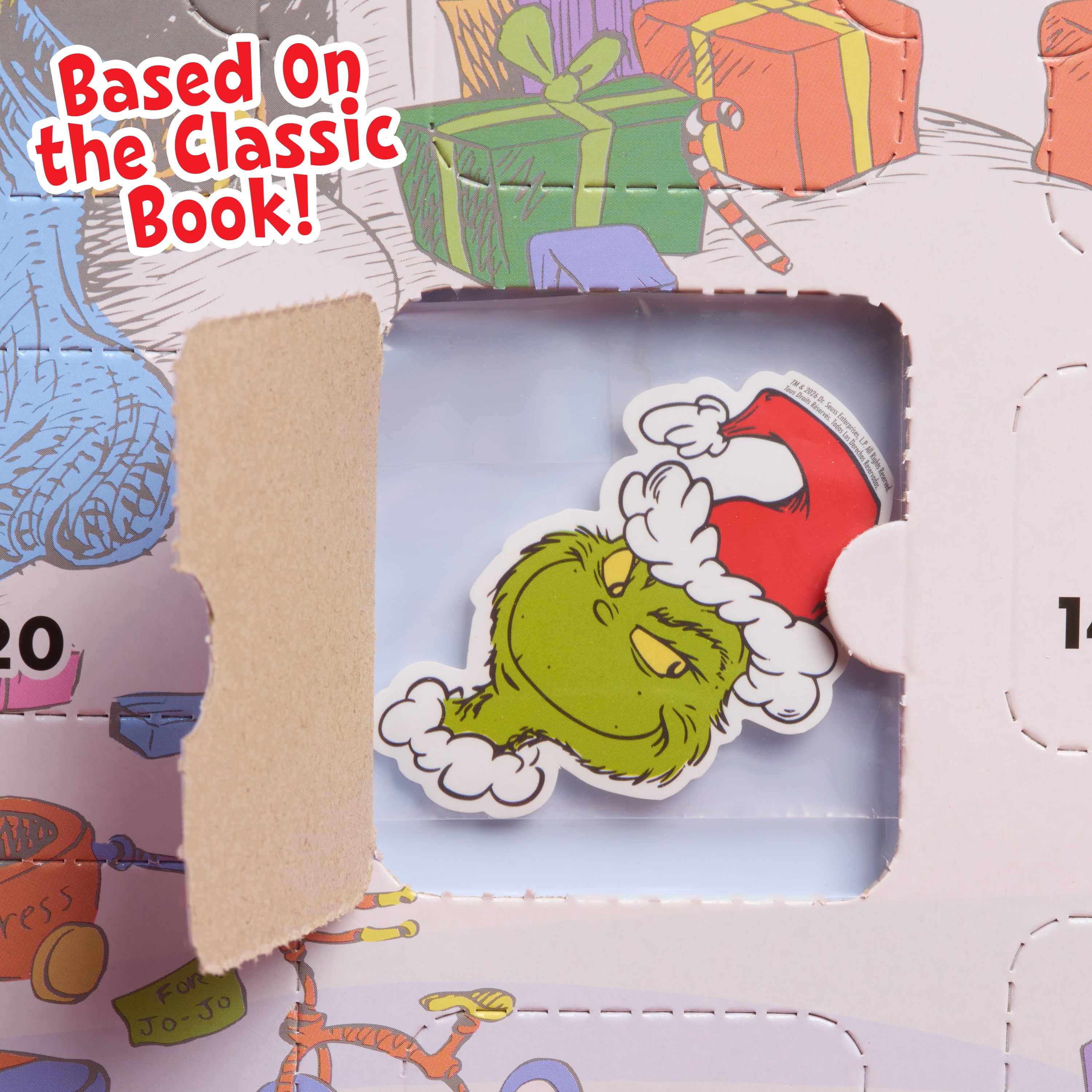 Dr. Seuss the Grinch Advent Calendar, 24-Piece Holiday Countdown, Kids’ Toys by Just Play, Ages 3 Up