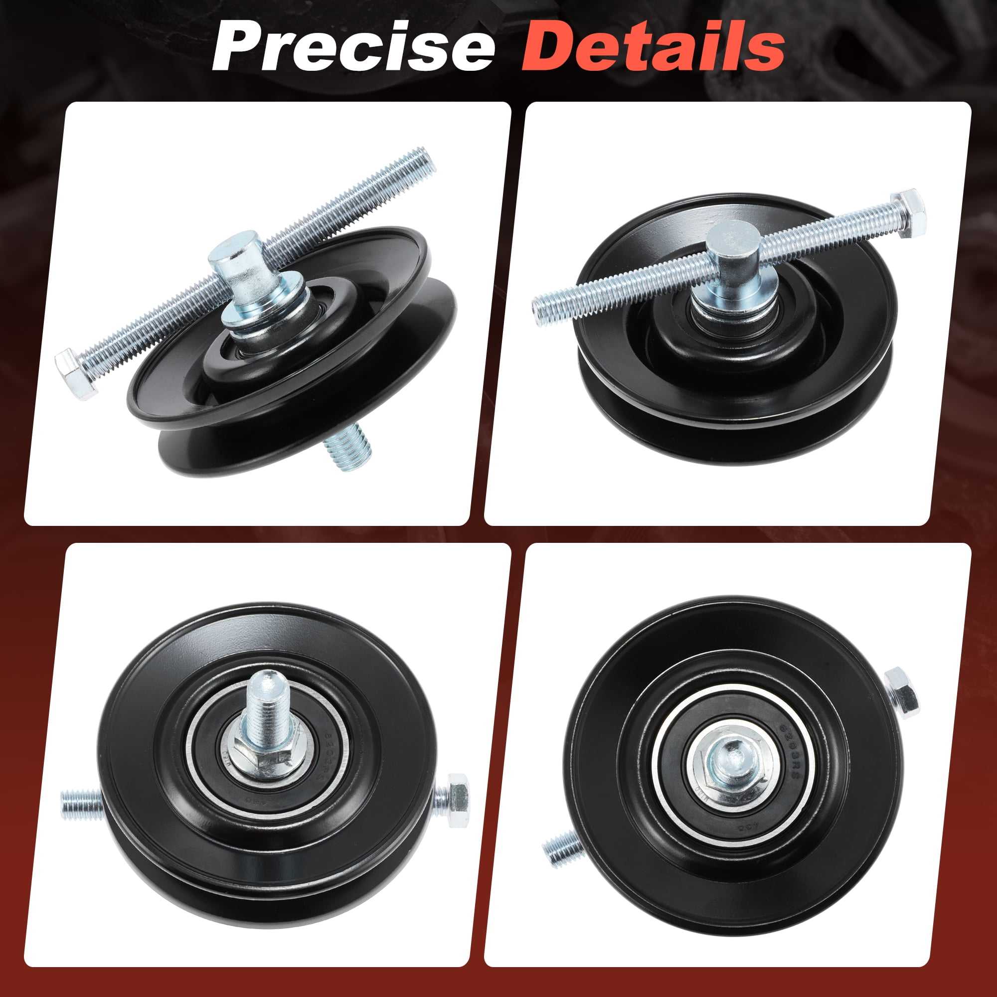 11945-3S512 Drive Belt Idler Pulley for Nissan Frontier 1998-2004 2.4L L4 for Nissan Xterra XE 2000 2001 2002 2003 2004 Serpentine Belt Tensioner Pulley 119453S510/119453S511