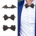 thumbnail image 2 of Ywmsfl Mens Womens Black Bat Wing Bowtie with Adjustable Strap Funny Pre-Tied Bowknot Necktie Party Costume, 2 of 9