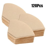 Dicasser Coffee Filters 120 Count Unbleached Natural Brown 1-2 Cups Disposable Coffee Paper Filters